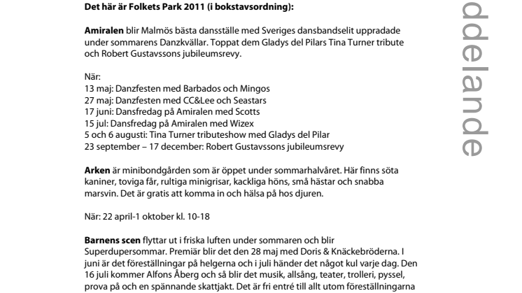Det här är sommaren i Folkets Park 2011