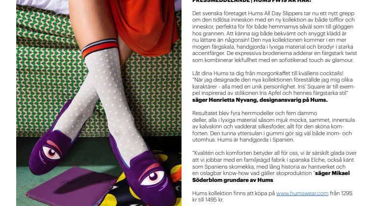 Hums All Day Slippers och House Shoes för hösten är här