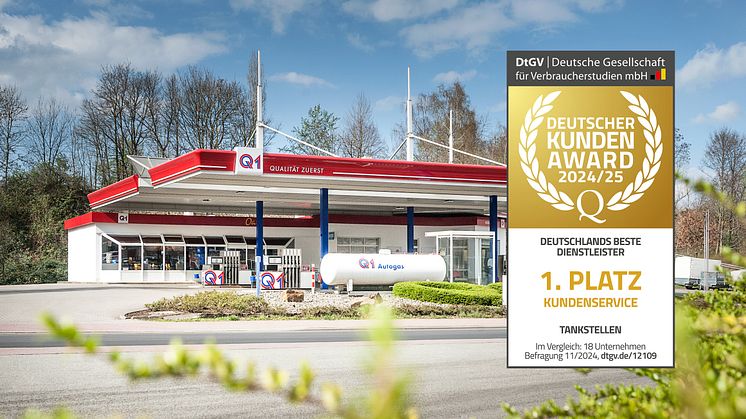 Q1 erneut ausgezeichnet: Spitzenplatz im Deutschen Kunden-Award 2024/25