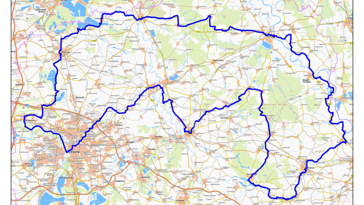 Karte - Fahrradroute Sachsen-M