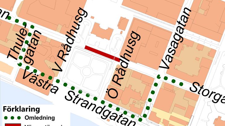 Storgatan stängs av tillfälligt