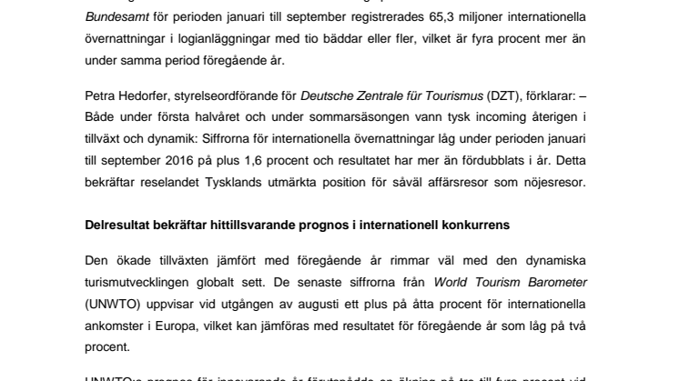 Tysklands incoming ger fortsatt dynamisk tillväxt