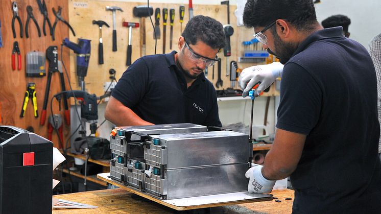 Audi rickshaw med second-life elbilsbatterier