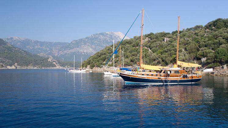 Gülletbåtar på Turkiets västkust.