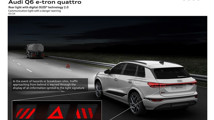 Audi Q6 e-tron - kommunikationslys