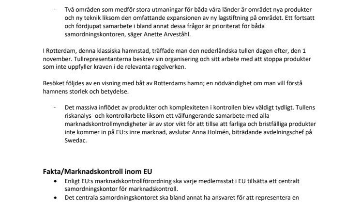 Utbyte av erfarenheter i Nederländerna