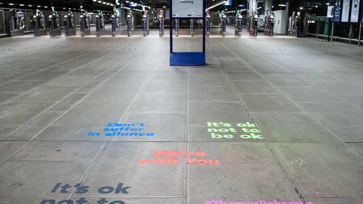 Affirmation Art appears at Blackfriars station