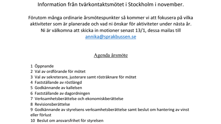 Årsmöte Sv DF Väst söndag 21 januari 2018, kl 13