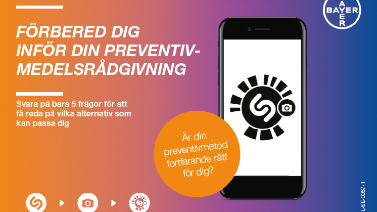 Bayers rådgivningsapp. Håll kameran mot koden i bilden.