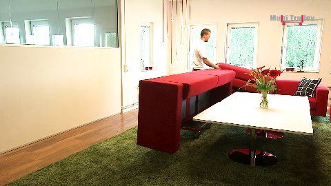 Multi Trolley-arbetsmetod för flyttning av soffor
