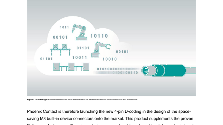 Compact M8 connectors as the ideal solution for future-proof data transmission 
