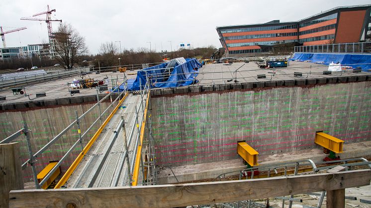 Brobygget vid E22 över Sölvegatan