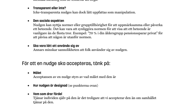 Checklista nudge
