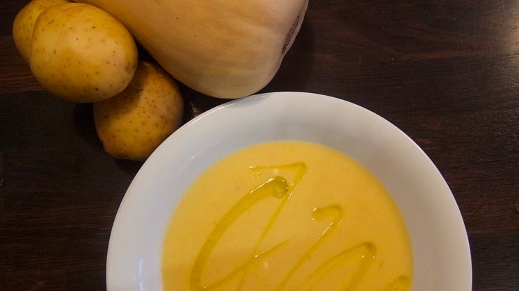 Potatis- och pumpasoppa
