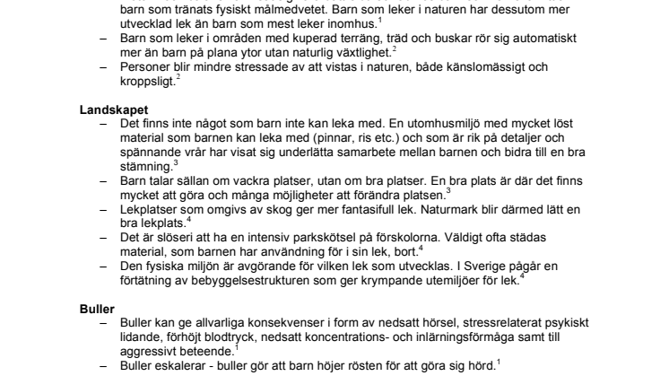 Fakta: Lekplatsens betydelse för barn