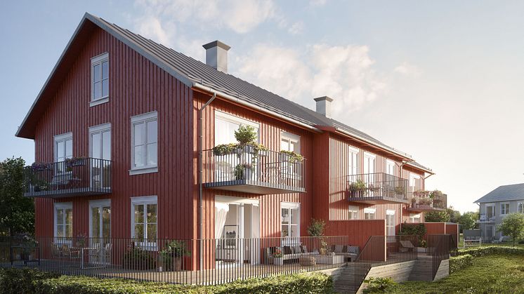 HSB brf Amundö Äng exteriör terrass