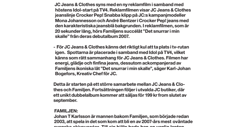 Familjens "det snurrar i min skalle" i JC:s nya reklamfilm
