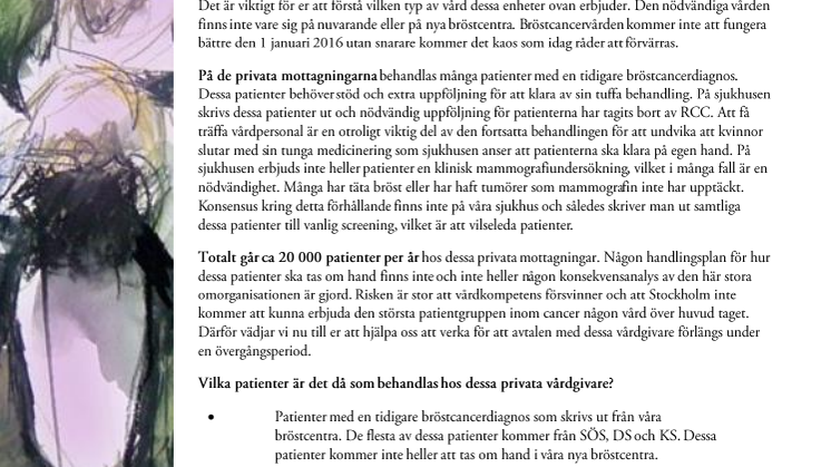 Öppet brev angående nedläggning av Christinakliniken