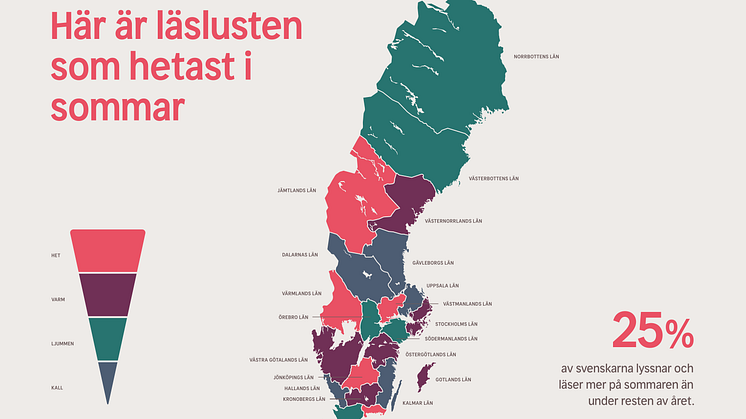 Ny undersökning visar: Västmanlänningarna kommer läsa mest i sommar