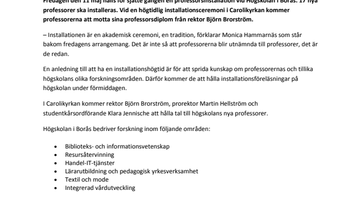 Rekordmånga professorer installeras i Borås