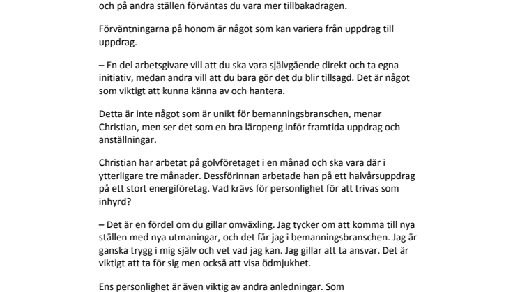 Snabbt in på arbetsmarknaden