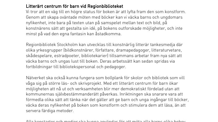 Kulturprogram MP Stockholms läns landsting/MP Stockholmsregionen