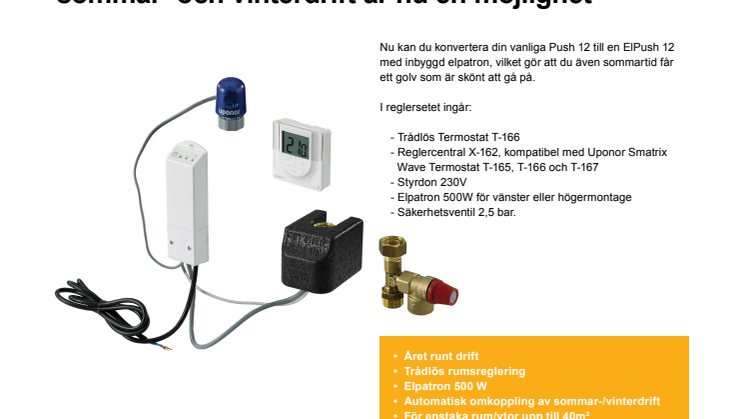 Uppgradera din Push 1, 10 och 12 och få varmt golv året om 