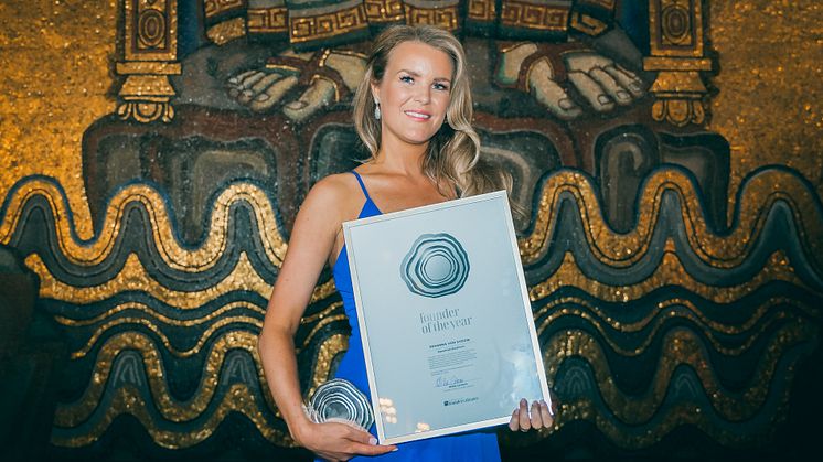 Johanna von Sydow, founder Equestrian Stockholm received the Growth Rings in Silver for the global award Founder of the Year category Medium Size Companies at the Founders Awards Gala held at Stockholm City Hall on September 22.