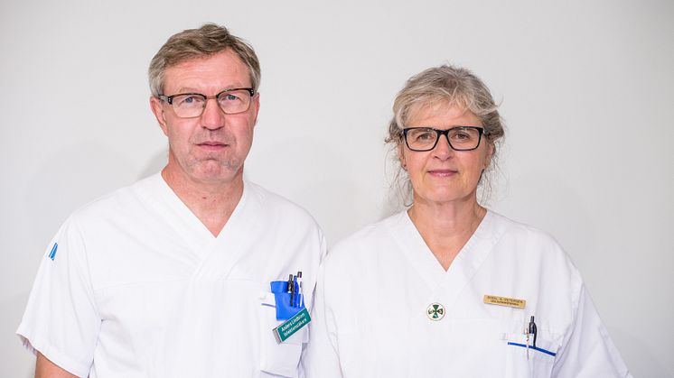 Anders Lindblom, smittskyddsläkare och Bodil Petersén, smittskyddssköterska