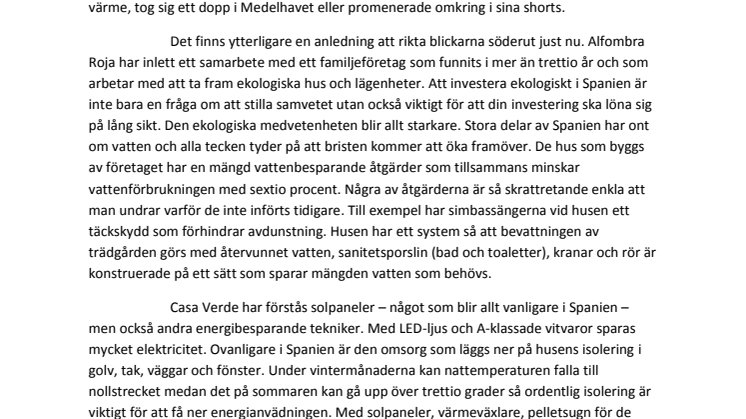 Bo ekologiskt i Spanien