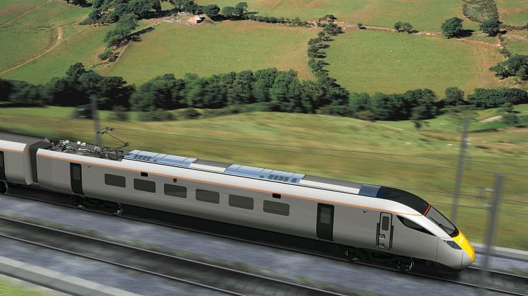 Hitachi Class 800 series train selected by DfT to provide more seats and greater comfort for passengers as part of capacity improvements on East Coast Main Line