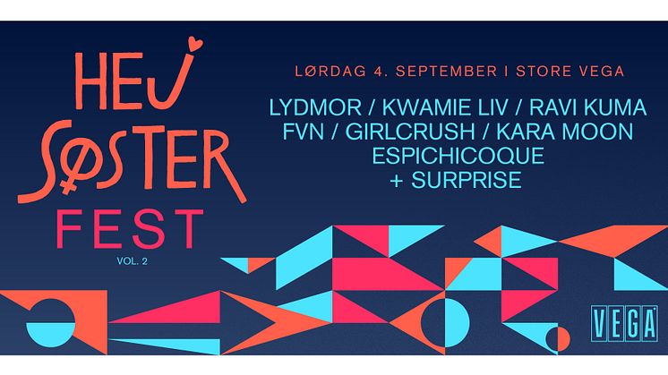 Den 4. september sker det endelig igen! Efter en lang periode med udskydelser og restriktioner, er Store VEGA klar til at huse en helstøbt musikalsk aften i søstersolidaritetens tegn. Vær med til fejringen sammen med navne som Kwamie Liv, Lydmor og G