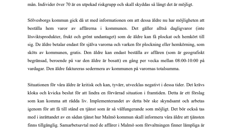 Hjälp äldre att undvika smittas av covid-19