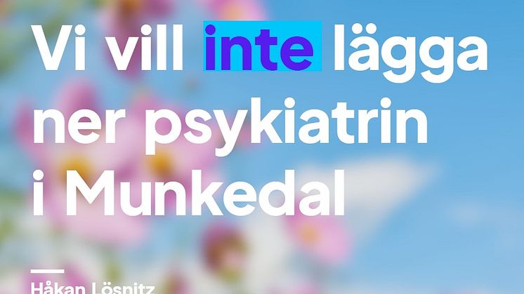 Regionråd Håkan Lösnitz och Kommunstyrelsens Ordförande i Munkedal Louise Skaarnes säger nej. 