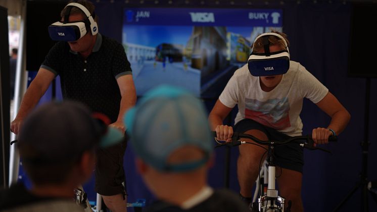 Visa nabízí návštěvníkům Olympijského parku  Rio-Lipno cyklosimulátor virtuální reality