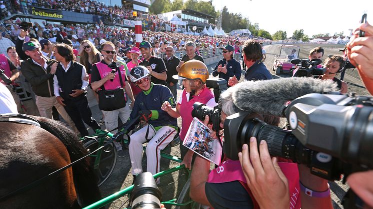 Wilhelm ”Wim” Paal vann Elitloppet 2018 med Ringo Starr Treb. Under Elitloppshelgen är den tyske toppkusken expert i ATG:s internationella sändning från  Solvalla. Foto: Maria Holmén/TR Bild