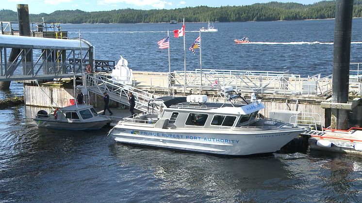 High res image - Raymarine - Charles Hays patrol vessel docked