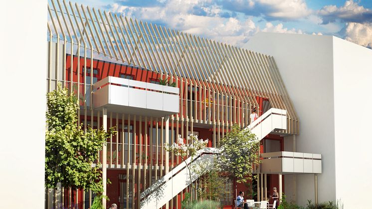 ByggVestas kompislägenheter i UngBo12-projektet. Bild: Utopia Arkitekter
