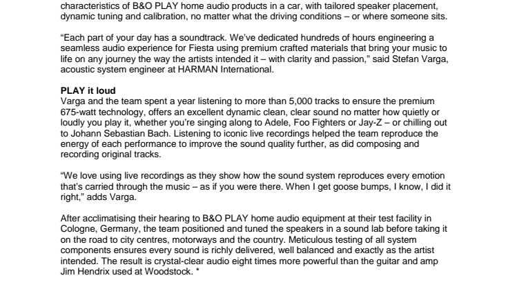 Ford B&O PLAY – The Science of Sound