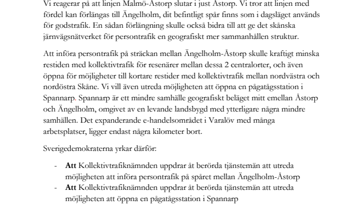 Satsning på nya sträckor i tågtrafiken