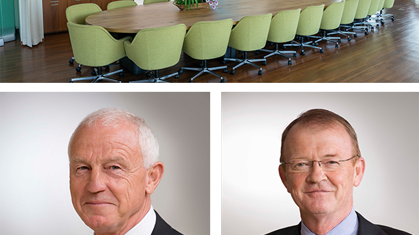 In the picture: on top - Camfil board room, bottom left - Jan Eric Larson, bottom right - Alan O’Connell 