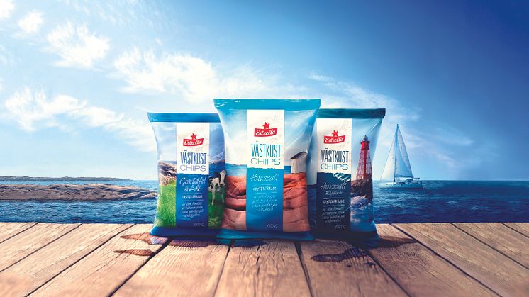 Nyhet! Estrella lanserar Västkustchips - grytfriterade chips på potatis från västkusten