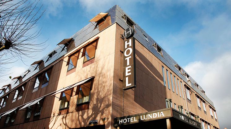 Hotel Lundia öppnade 1968 och är ritat av arkitekterna Backström & Reinius. Fotograf: Charlotte Carlberg Bärg. 