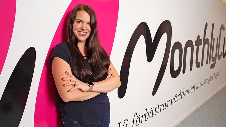 Lisa Perby, grundare och VD för Monthly of Sweden utvecklar menstrosor i unikt antibakteriellt material tillsammans med HealthTextiles.