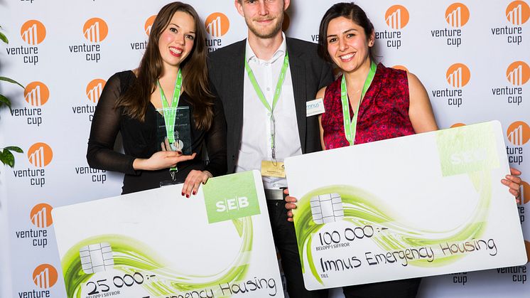 Chalmersstudenterna hjälper nödställda och vinner entreprenörstävlingen Venture Cup Väst 