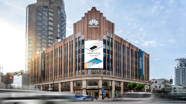 Huawei har öppnat flaggskeppsbutik i Shanghai