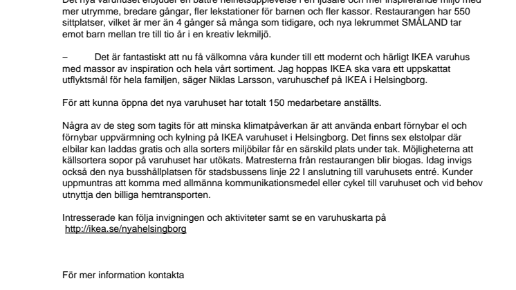 Idag öppnas världens nyaste IKEA varuhus i Helsingborg