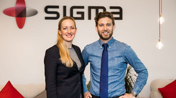 Elin Hölcke, VD Sigma Young Talent, och Johan Ward, Business Manager Sigma Young Talent Stockholm. 