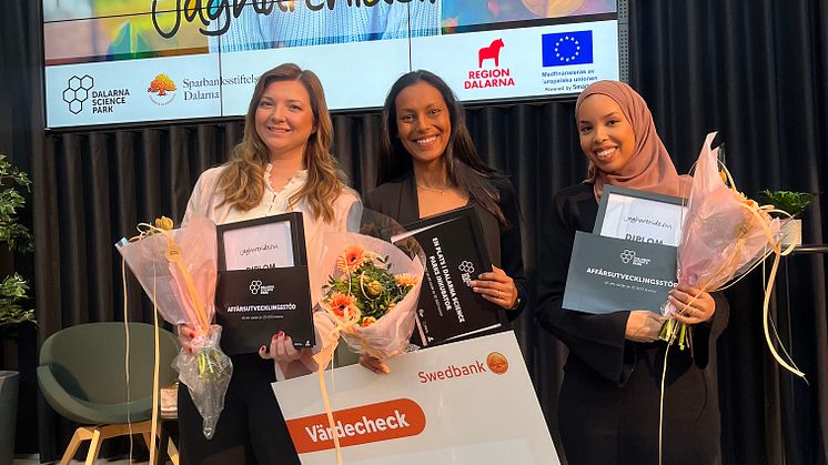 Ivana Radic, Jamila Boccaccio och Moshira Hassan vinnare av idétävlingen Jagharenide.nu i Dalarna.