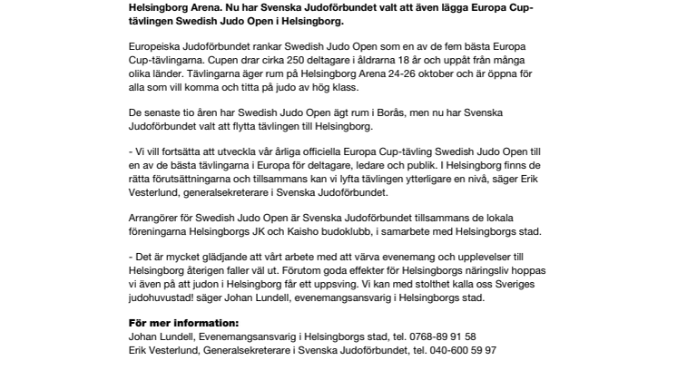 Helsingborg + judo = sant 